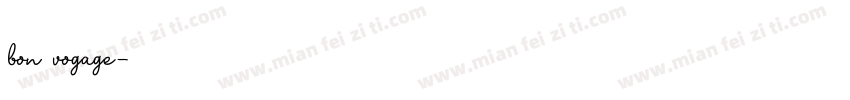 bon vogage字体转换